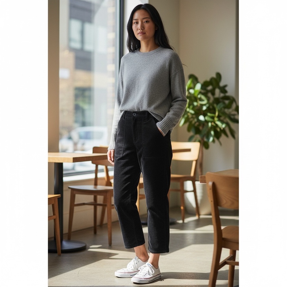 Pilcro cropped barrel corduroy pants size 26